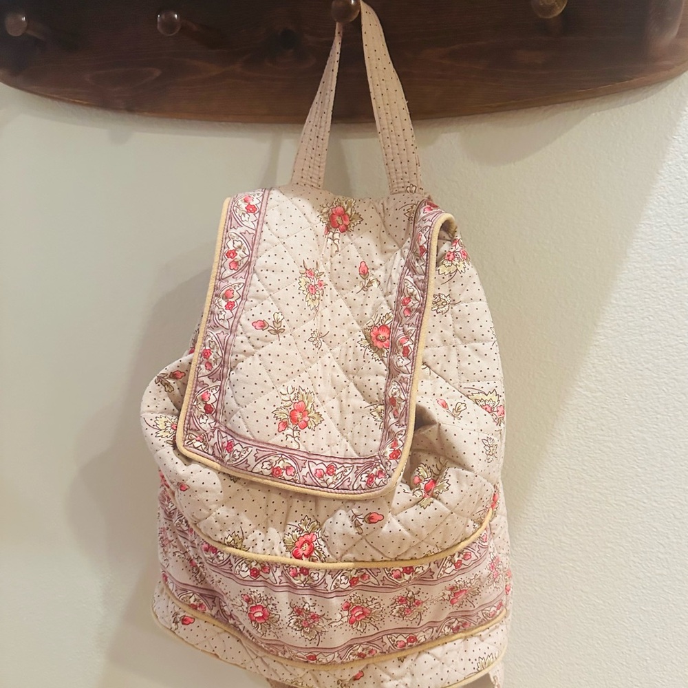 Floral Quilted Backpack